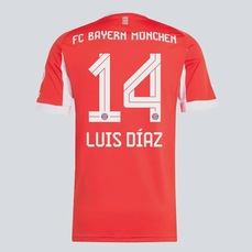 Camisa Bayern Home adidas 2026 14 Luis Díaz Masculina