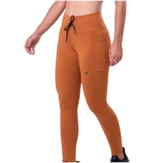 Calça Legging Authen 2 Bolsos Cós Ajustável Animal Texture Feminina