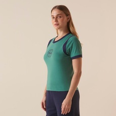 Blusa Fila Ribbed Letter Retro Feminina