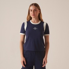 Blusa Fila Ribbed Letter Retro Feminina