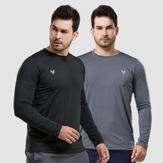 Kit 2 Camisa Térmica Masculina Manga Longa com Proteção UPF50 Performance Wear