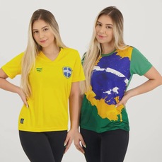 Camiseta Brasil Feminina - 2 unidades - FutFanatics