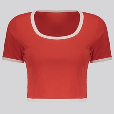 Camiseta Cropped Fila Rib Feminina
