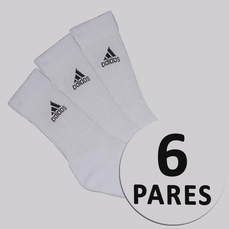 Meia Cano Alto adidas Unissex - 6 pares