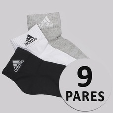 Meia Cano Médio adidas Logo Unissex - 9 pares