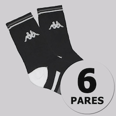 Meia Cano Médio  Kappa Comfort Unissex - 6 Pares