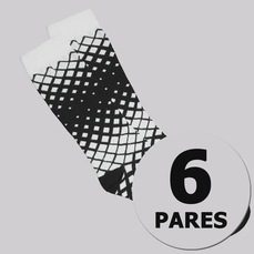 Meia Cano Médio Kappa 6 Pares Dots Alta -  6 pares