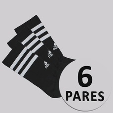 Meia Cano Ato adidas 3S 6 Unissex - 6 Pares