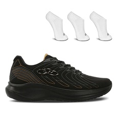 Kit Masculino Tênis Olympikus Volcan 2 + 3 Pares de Meias Olympikus Invisíveis