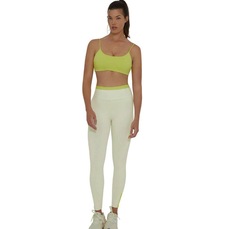 Calça Legging Alto Giro Bolso Zíper Barra Feminina