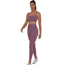Calça Legging Alto Giro  Recortes Tule Refl Feminina