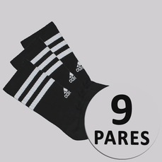 Meia Cano Alto adidas 3S - 9 Pares