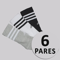 Meia Cano Alto adidas 3S - 6 Pares Unissex