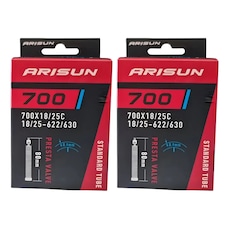 Par Câmara de ar 700x18/25 bike speed Arisun bico fino 80 mm