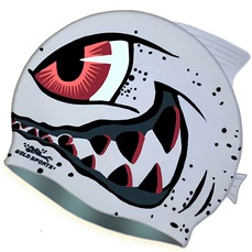 Touca de Natação Gold Sports Kids Bad Shark de Silicone