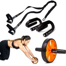 Kit Academia em Casa Vollo Roda + Fita + Suporte