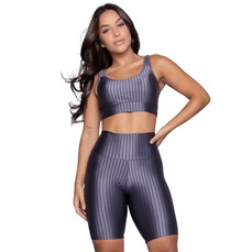 Conjunto Top e Bermuda New Zig 3D Vekyo Bojo Compressão Moda Fitness