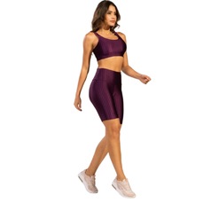 Conjunto Top e Bermuda New Zig 3D Vekyo Bojo Compressão Moda Fitness