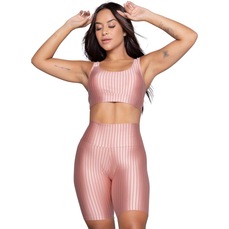 Conjunto Top e Bermuda New Zig 3D Vekyo Bojo Compressão Moda Fitness
