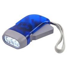 Mini Lanterna Dínamo DK Portátil 3 LEDs com Carga Manual Sem uso de Pilhas