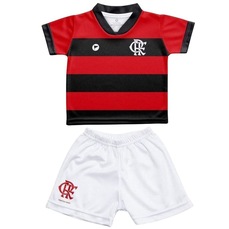 Kit Uniforme de Futebol Infantil Torcida Baby Flamengo Sublimado