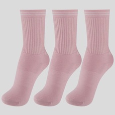 Kit 3 Meias Lupo Sport Básica Cano Longo Feminina