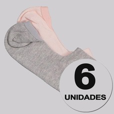 Kit Meia Puma Invisível 6 Pares Feminina