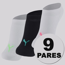 Kit 9 Pares de Meia Puma Sapatilha Invisivel Feminina