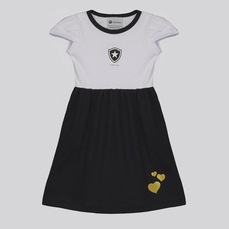 Vestido Botafogo Infantil Preto