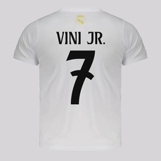 Camisa Real Madrid Soft 7 Vini Jr Infantil