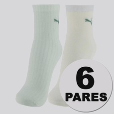 Kit 6 Pares de Meia Puma Cano Médio Feminina
