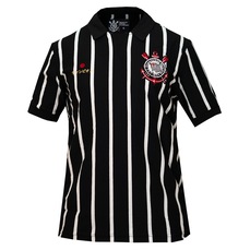 Camisa Corinthians Polo Símbolo Bordado Japão Listrado Coimbra Masculino