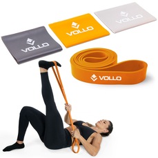 Kit Faixas Elásticas 3 Intensidades + Super Band Médio Vollo