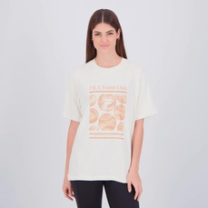 Camiseta Fila Oversized Letter Graphic Feminina