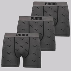 Kit 3 Cuecas Puma Boxer Sem Costura Masculina