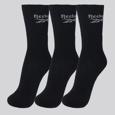 Kit 3 Pares de Meia Reebok Cano Médio Unissex