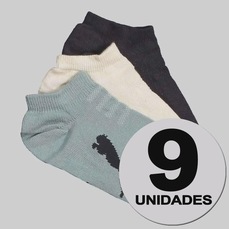 Kit 9 Pares de Meia Puma Sapatilha Infantil