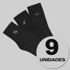 Kit 9 Pares de Meia Selene Cano Médio Masculina