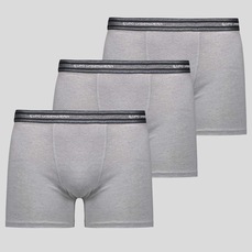 Kit 3 Cuecas Lupo Boxer com Elastano Masculina