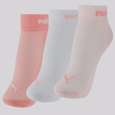 Kit 3 Pares de Meia Puma Cano Baixo Feminina