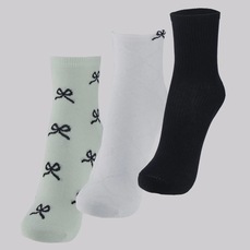 Kit 3 Pares de Meia Selene Soquete Feminino