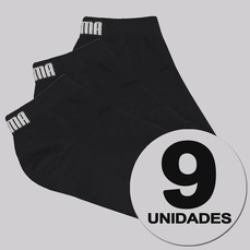 Kit 9 Pares de Meia Puma Sapatilha Cano Curto Feminina