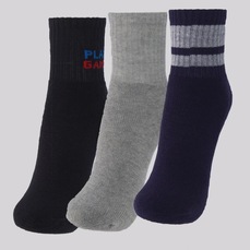 Kit 3 Pares de Meia Selene Cano Curto Infantil