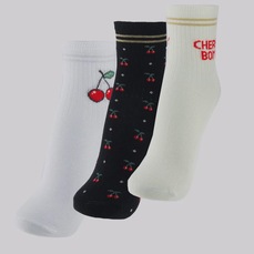 Kit 3 Pares de Meia Selene Soquete Feminina