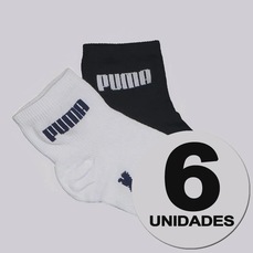 Kit 6 Pares de Meia Puma Cano Médio Infantil