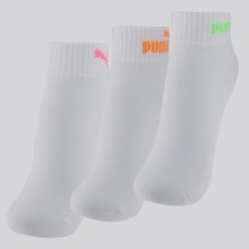Kit 3 Pares de Meia Puma Cano Baixo Feminina