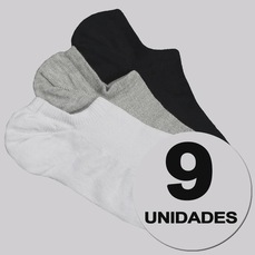 Kit 9 Pares de Meia Selene Sapatilha Invisível Unissex