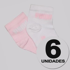Kit 6 Pares de Meia Puma Cano Médio Infantil