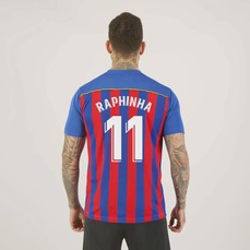 Camisa Barcelona Listrada 11 Raphinha Masculina