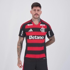 Camisa adidas CR Flamengo I 2025 Com Patrocínio Masculina